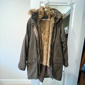 Abercrombie & Fitch Army Green Parka 3-1